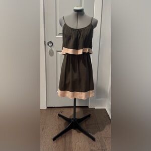 Green and Tan Spaghetti Strap Sundress